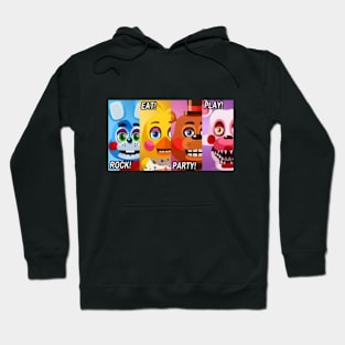 Rock Eat Party Play Banner Hoodie